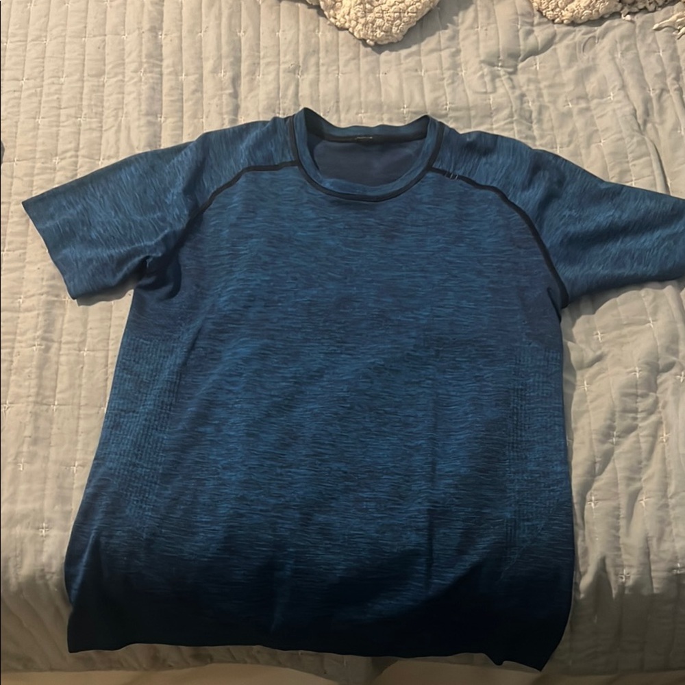 Blue Short Sleeve Athletic Shirt